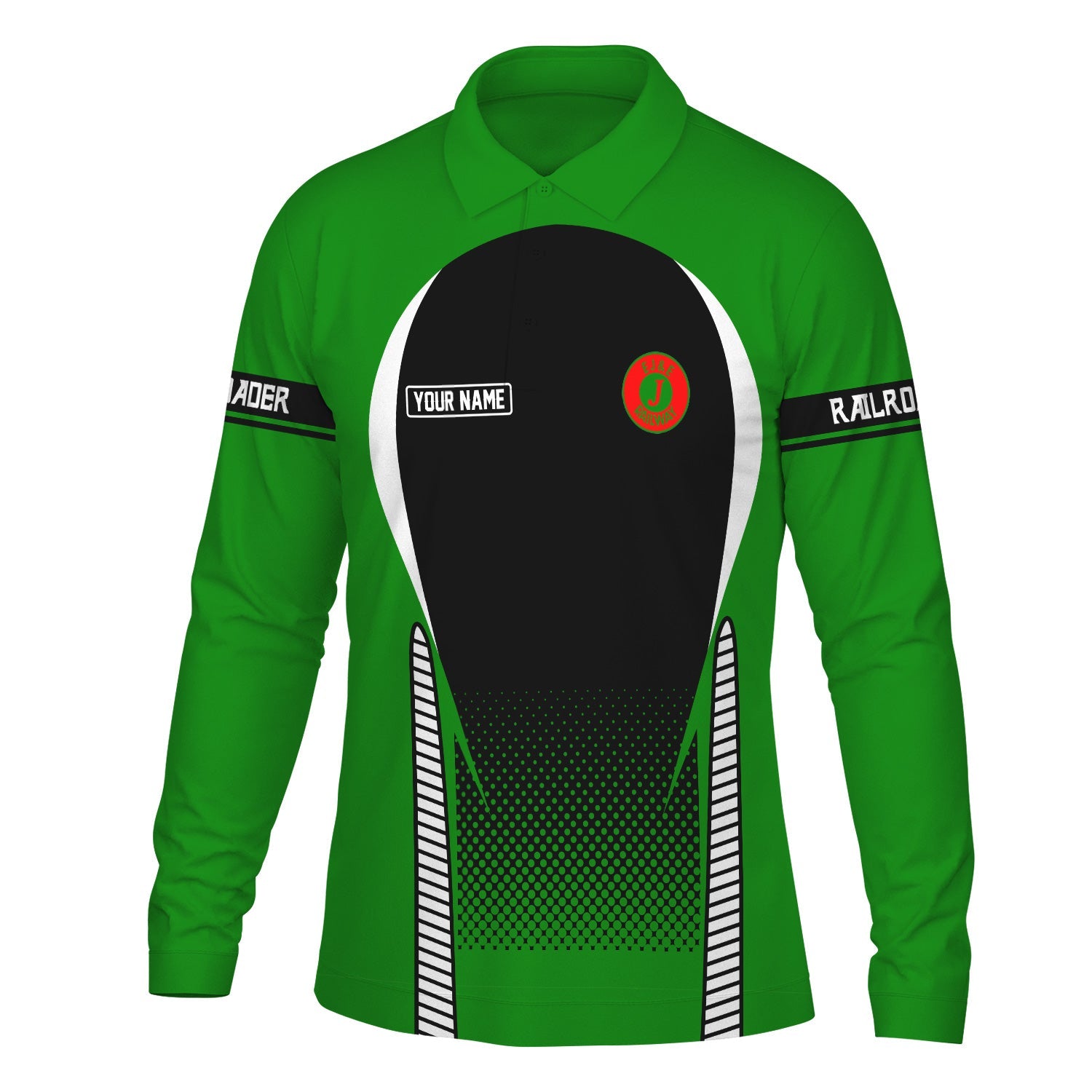 Railspirit Personalized Elgin Joliet And Eastern Railroad Long Sleeve Polo Shirt Train Long Sleeve Polo Shirt Gift Idea For Train Lover