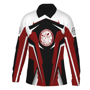 Railspirit Personalized Detroit & Mackinac Railroad Long Sleeve Polo Shirt Strong Line Train Long Sleeve Polo Shirt Gift Idea For Train Lover