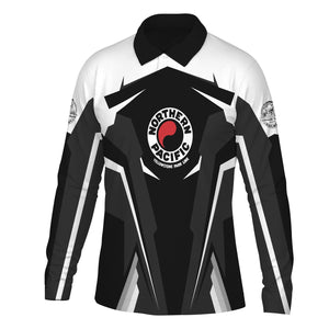 Railspirit Personalized Northern Pacific Railway Long Sleeve Polo Shirt Strong Line Train Long Sleeve Polo Shirt Gift Idea For Train Lover