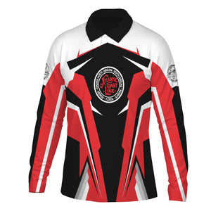 Railspirit Personalized Atlantic Coast Line Railroad Long Sleeve Polo Shirt Strong Line Train Long Sleeve Polo Shirt Gift Idea For Train Lover