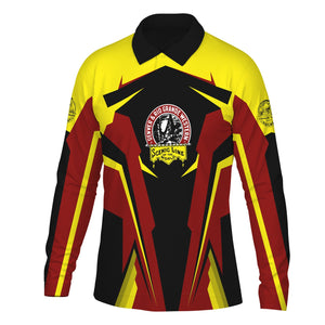 Railspirit Personalized Denver and Rio Grande Western Railroad Long Sleeve Polo Shirt Strong Line Train Long Sleeve Polo Shirt Gift Idea For Train Lover