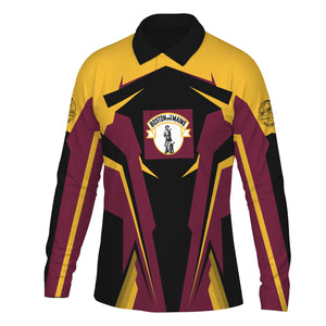 Railspirit Personalized Boston and Maine Railroad Long Sleeve Polo Shirt Strong Line Train Long Sleeve Polo Shirt Gift Idea For Train Lover