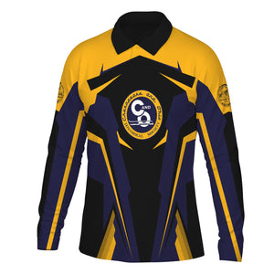 Railspirit Personalized Chesapeake and Ohio Railway Long Sleeve Polo Shirt C&O Strong Line Train Long Sleeve Polo Shirt Gift Idea For Train Lover