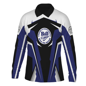 Railspirit Personalized B&O Great States Railroad Long Sleeve Polo Shirt Strong Line Train Long Sleeve Polo Shirt Gift Idea For Train Lover