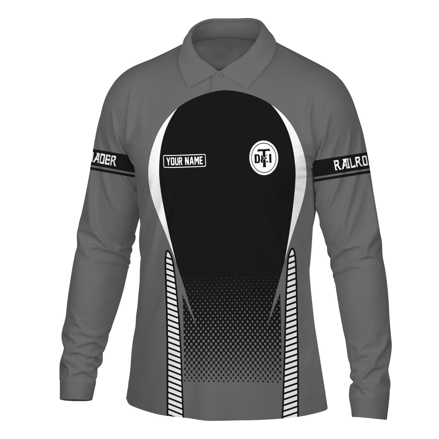 Railspirit Personalized Detroit Toledo And Ironton Railroad Long Sleeve Polo Shirt Train Long Sleeve Polo Shirt Gift Idea For Train Lover