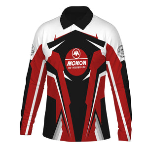 Railspirit Personalized Monon Railroad Long Sleeve Polo Shirt Strong Line Train Long Sleeve Polo Shirt Gift Idea For Train Lover