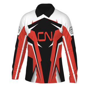 Railspirit Personalized Canadian National Railroad Long Sleeve Polo Shirt Strong Line Train Long Sleeve Polo Shirt Gift Idea For Train Lover