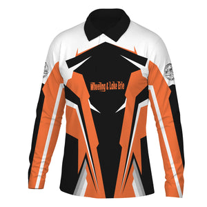 Railspirit Personalized Wheeling And Lake Erie Railroad Long Sleeve Polo Shirt Strong Line Train Long Sleeve Polo Shirt Gift Idea For Train Lover