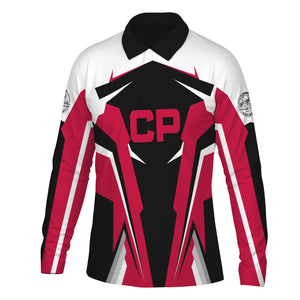 Railspirit Personalized Canadian Pacific Railroad Long Sleeve Polo Shirt Strong Line Train Long Sleeve Polo Shirt Gift Idea For Train Lover