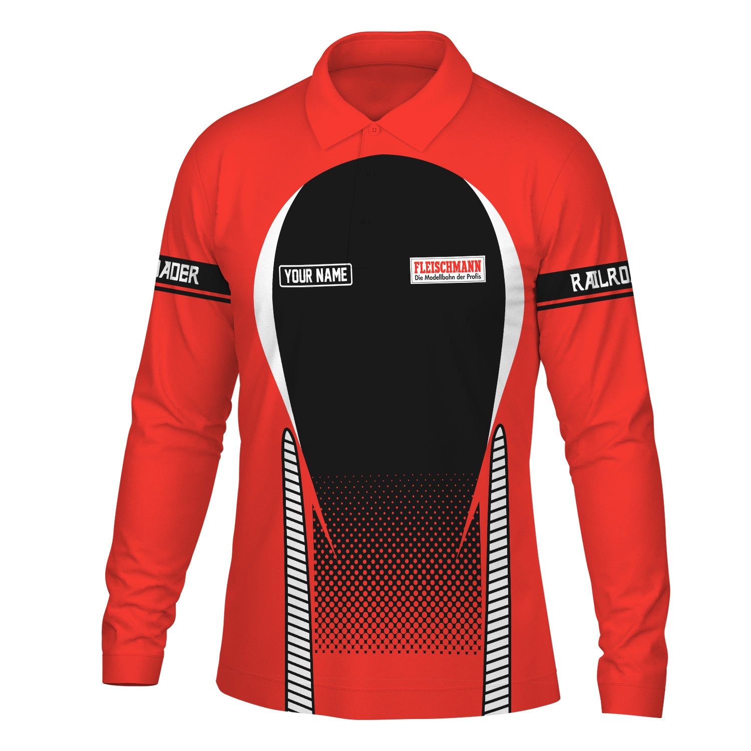 Railspirit Personalized Fleischmann And Western Railroad Long Sleeve Polo Shirt Train Long Sleeve Polo Shirt Gift Idea For Train Lover