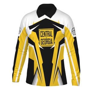 Railspirit Personalized Central of Georgia Railway Long Sleeve Polo Shirt Strong Line Train Long Sleeve Polo Shirt Gift Idea For Train Lover