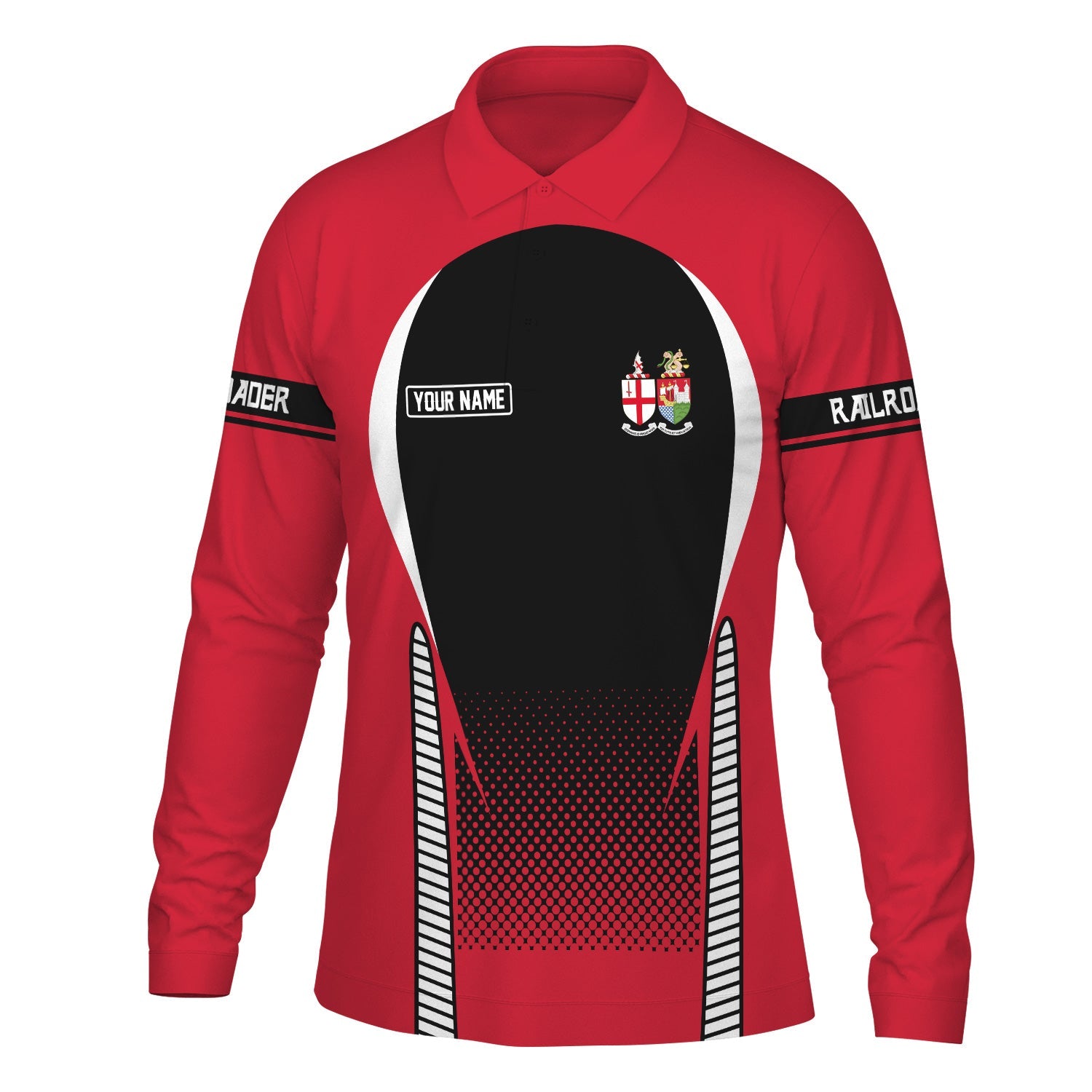 Railspirit Personalized Great Western Railway Long Sleeve Polo Shirt Train Long Sleeve Polo Shirt Gift Idea For Train Lover