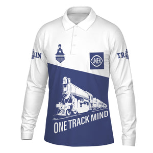 Railspirit Custom Name London and North Eastern Railway Long Sleeve Polo Shirt One Track Mind Printed Shirt
