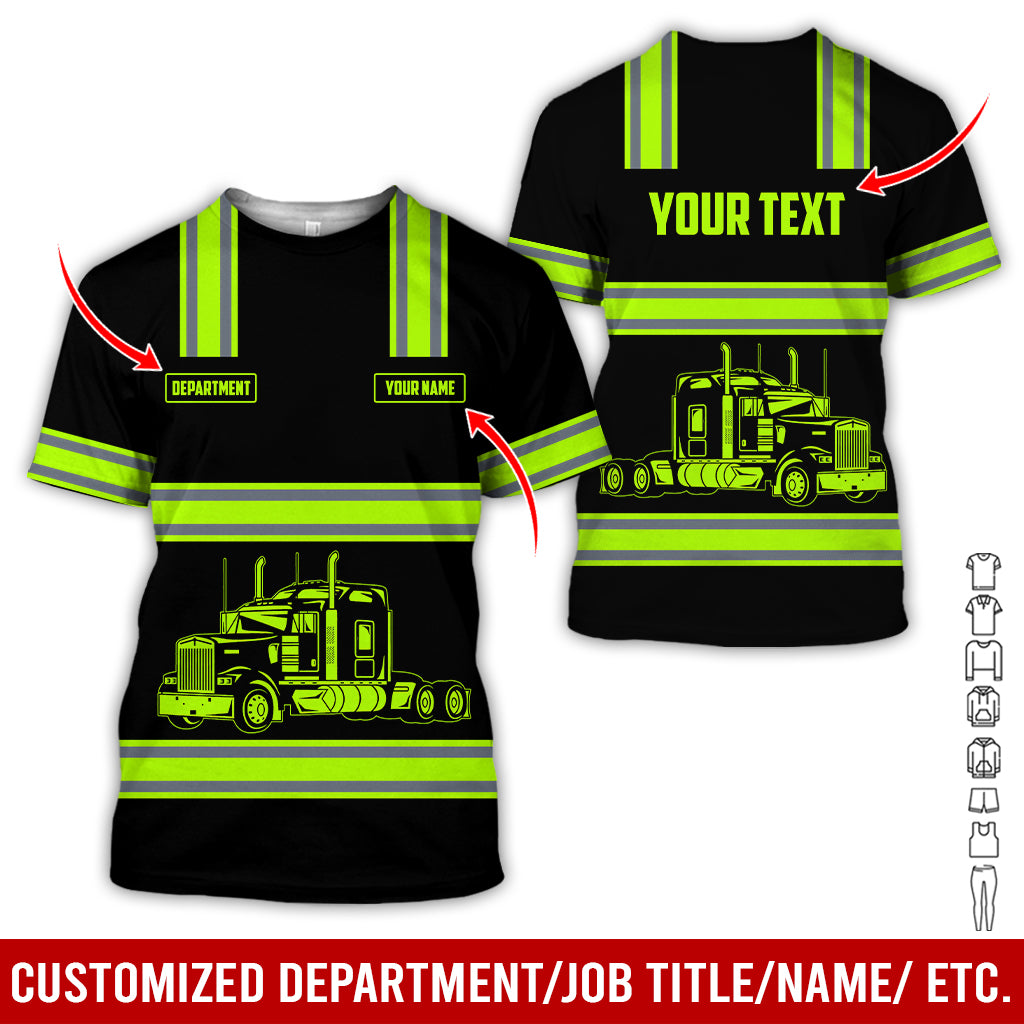Customized Name and Printed Pocket Shirt, Tow Truck Uniform Printed Clothes, Personalized Apparel