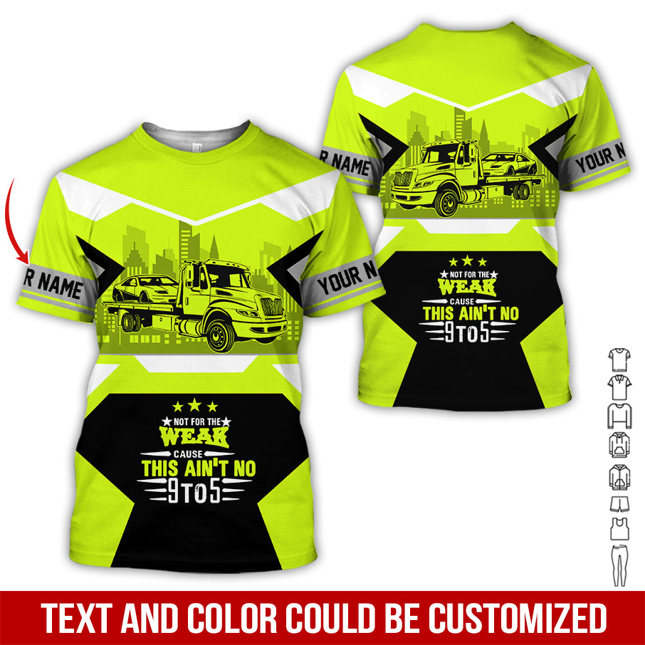 Custom Name Love Tow Truck Uniform Clothes, Personalized Tow Driver Apparel