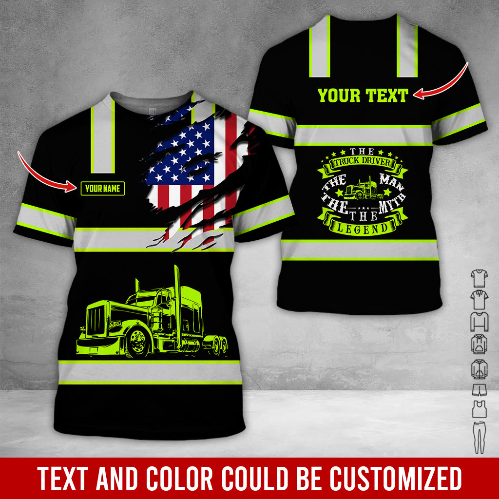 Custom Name Love Truck Clothes, Personalized Tow Truck Gear