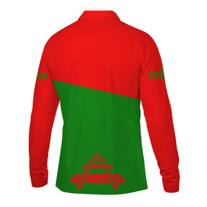 Railspirit Custom Name Elgin Joliet And Eastern Railroad Long Sleeve Polo Shirt One Track Mind Printed Shirt