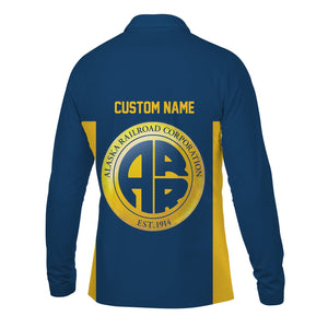 Railspirit Custom Name Alaska Railroad Long Sleeve Polo Shirt Yes I Need All Those Train Printed Shirt