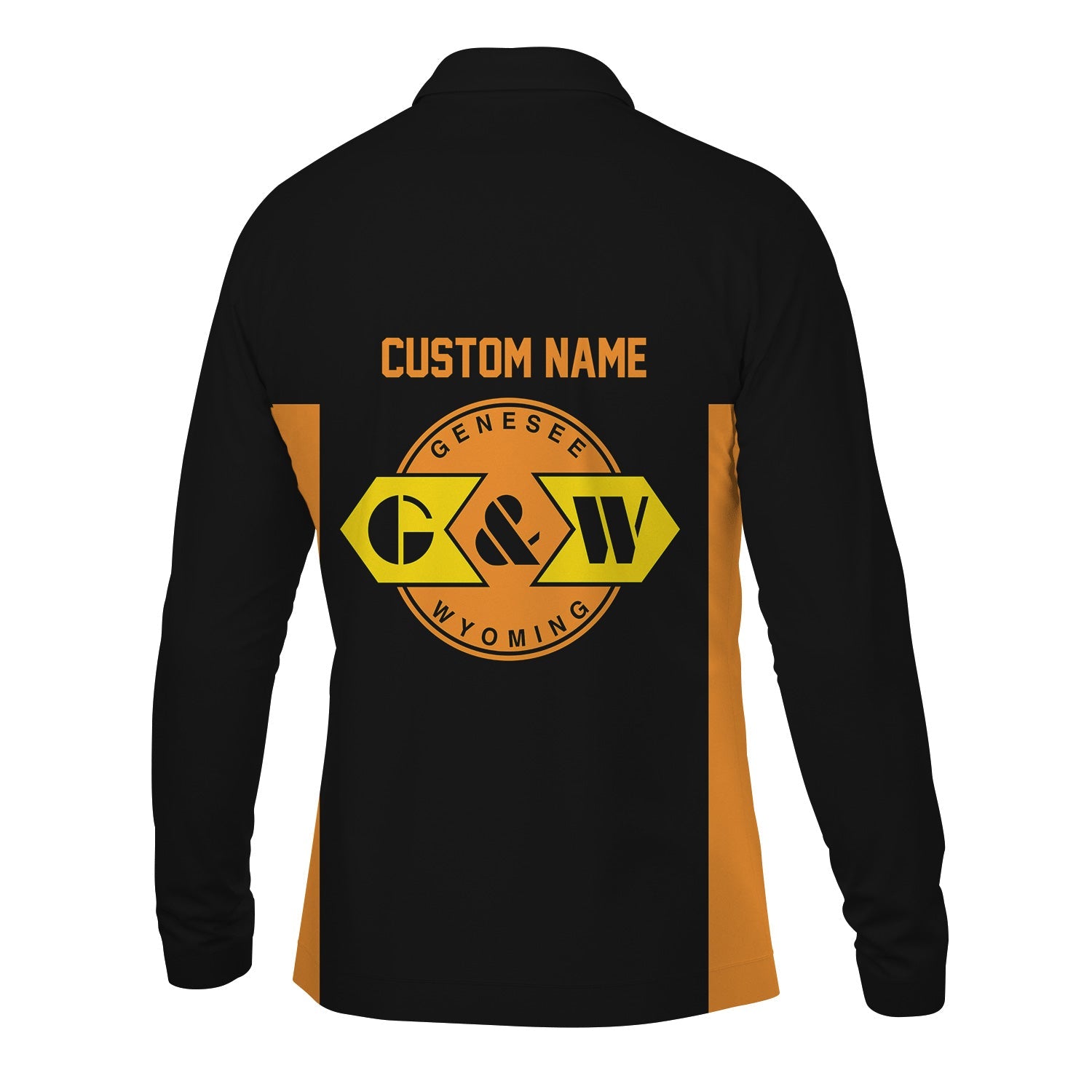 Railspirit Custom Name Genesee & Wyoming Inc. Railroad Long Sleeve Polo Shirt Yes I Need All Those Train Printed Shirt