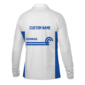 Railspirit Custom Name Conrail Railroad Long Sleeve Polo Shirt Yes I Need All Those Train Printed Shirt