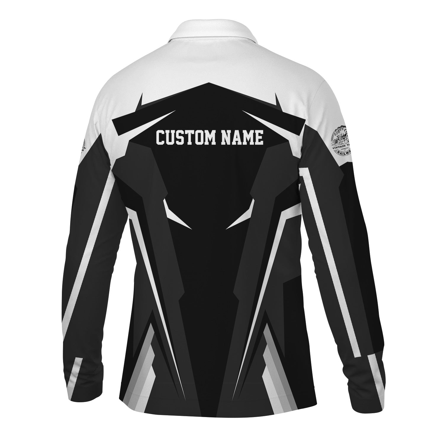 Railspirit Personalized New York Central Railroad Long Sleeve Polo Shirt Strong Line Train Long Sleeve Polo Shirt Gift Idea For Train Lover