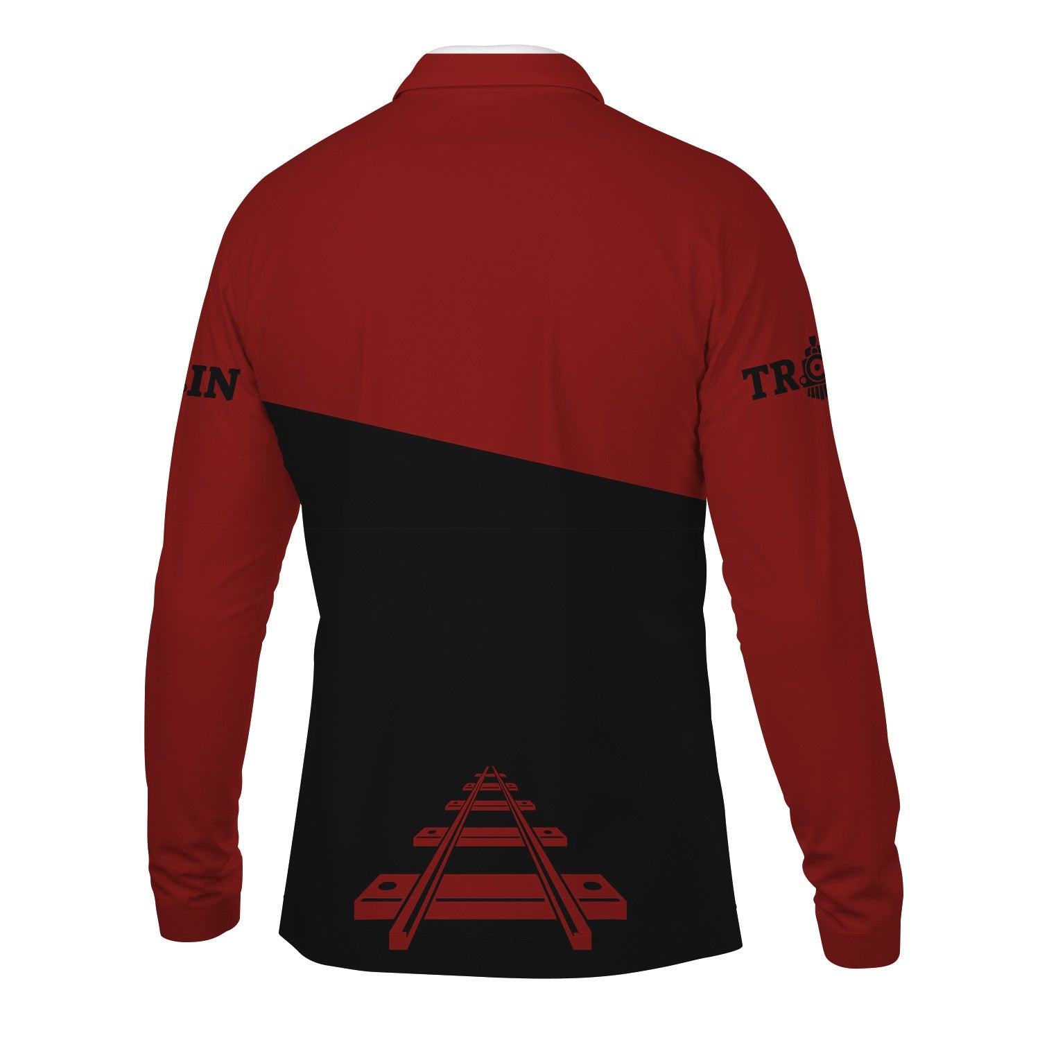 Railspirit Custom Name Great Northern Railway Long Sleeve Polo Shirt One Track Mind GNR Printed Shirt