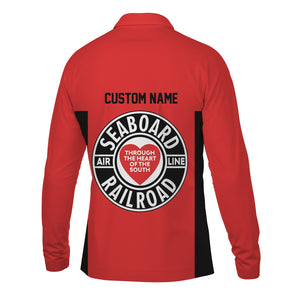 Railspirit Custom Name Seaboard Air Line Railroad Long Sleeve Polo Shirt Yes I Need All Those Train Printed Shirt