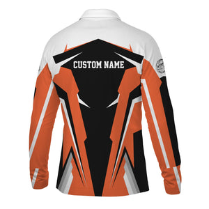 Railspirit Personalized Illinois Central Railroad Long Sleeve Polo Shirt Strong Line Train Long Sleeve Polo Shirt Gift Idea For Train Lover