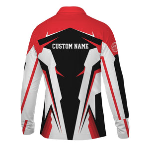 Railspirit Personalized Chicago, Milwaukee, St. Paul and Pacific Railroad Long Sleeve Polo Shirt Milwaukee Road Strong Line Train Long Sleeve Polo Shirt Gift Idea For Train Lover