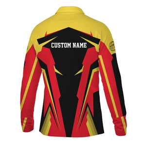 Railspirit Personalized Wabash Railroad Long Sleeve Polo Shirt Strong Line Train Long Sleeve Polo Shirt Gift Idea For Train Lover