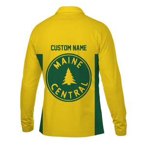 Railspirit Custom Name Maine Central Railroad Long Sleeve Polo Shirt Yes I Need All Those Train Printed Shirt