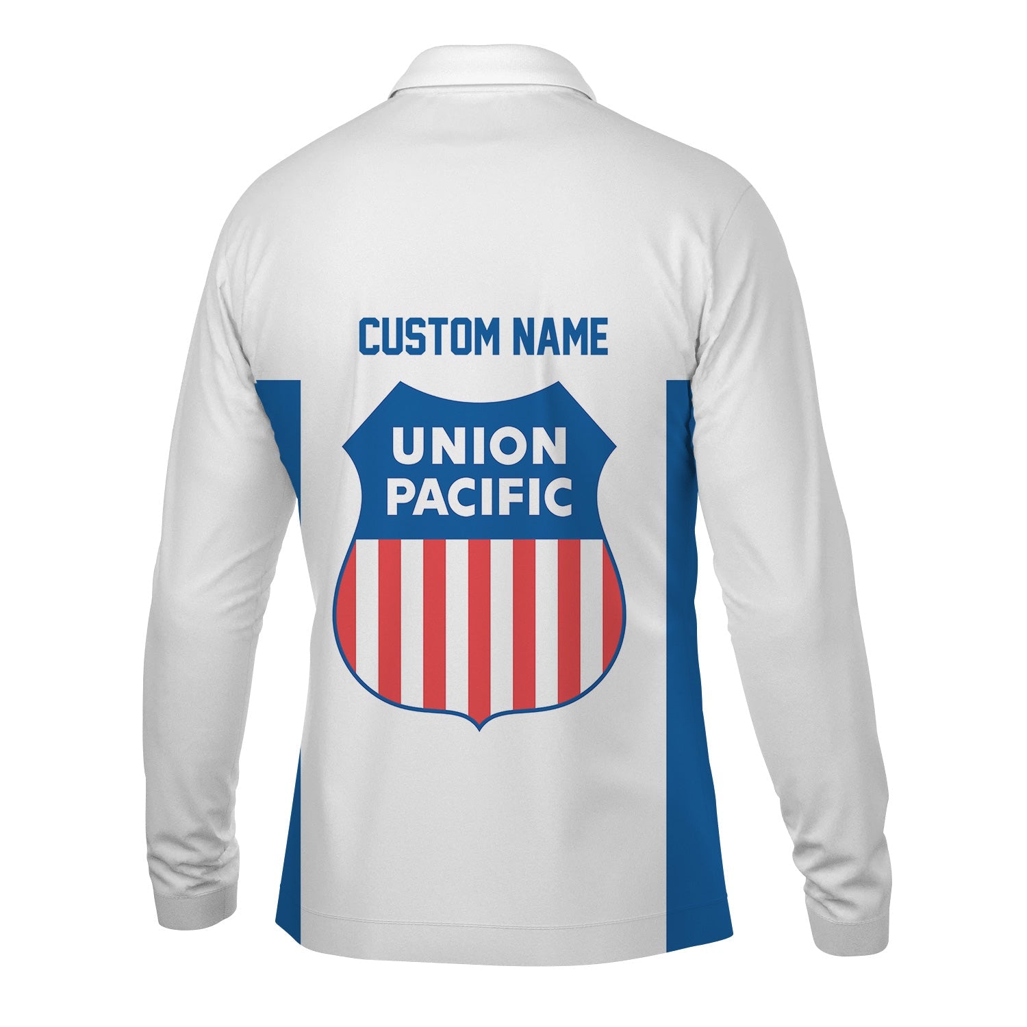 Railspirit Custom Name Union Pacific Railroad Long Sleeve Polo Shirt Yes I Need All Those Train Big Boy Printed Shirt