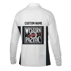 Railspirit Custom Name Western Pacific Railroad Long Sleeve Polo Shirt Yes I Need All Those Train Printed Shirt