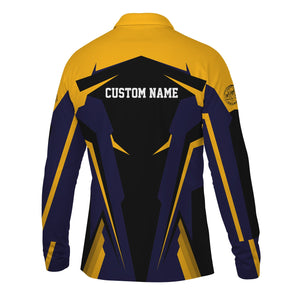 Railspirit Personalized Chesapeake and Ohio Railway Long Sleeve Polo Shirt C&O Strong Line Train Long Sleeve Polo Shirt Gift Idea For Train Lover