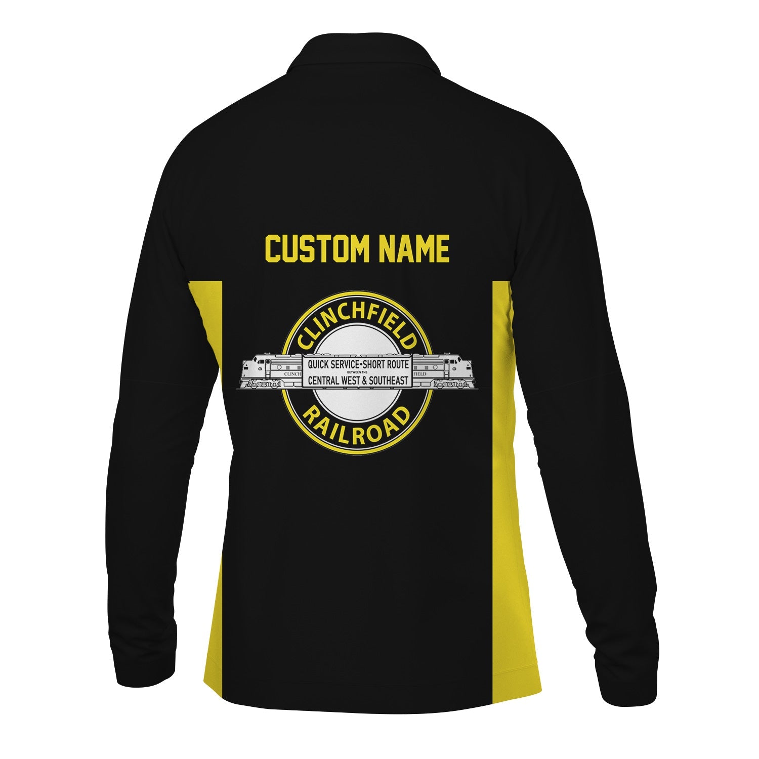 Railspirit Custom Name Clinchfield Railroad Long Sleeve Polo Shirt Yes I Need All Those Train Printed Shirt