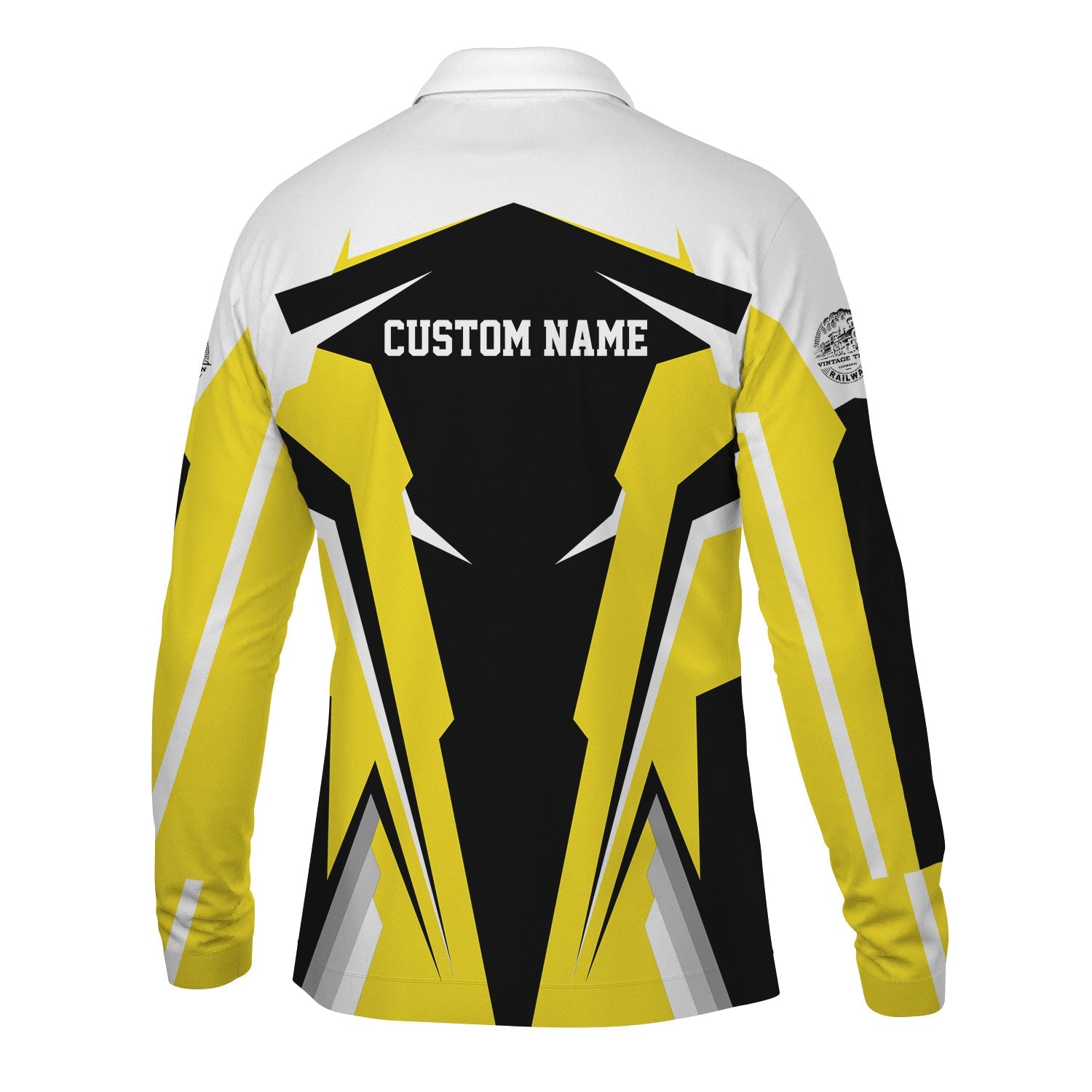 Railspirit Personalized Clinchfield Railroad Long Sleeve Polo Shirt Strong Line Train Long Sleeve Polo Shirt Gift Idea For Train Lover