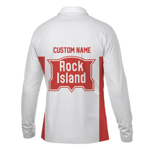 Railspirit Custom Name Chicago, Rock Island and Pacific Railroad Long Sleeve Polo Shirt Yes I Need All Those Train Rock Island Railroad Printed Shirt