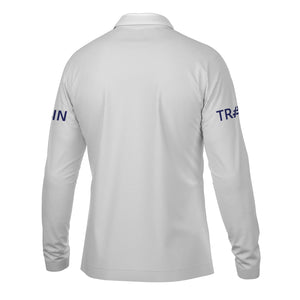 Railspirit Custom Name B&O Great States Railroad Long Sleeve Polo Shirt Railroad Crossing Sign Printed Shirt