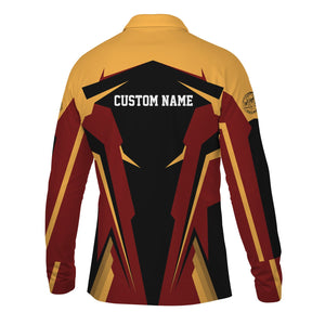 Railspirit Personalized Duluth, Missabe, & Iron Range Railroad Long Sleeve Polo Shirt Strong Line Train Long Sleeve Polo Shirt Gift Idea For Train Lover