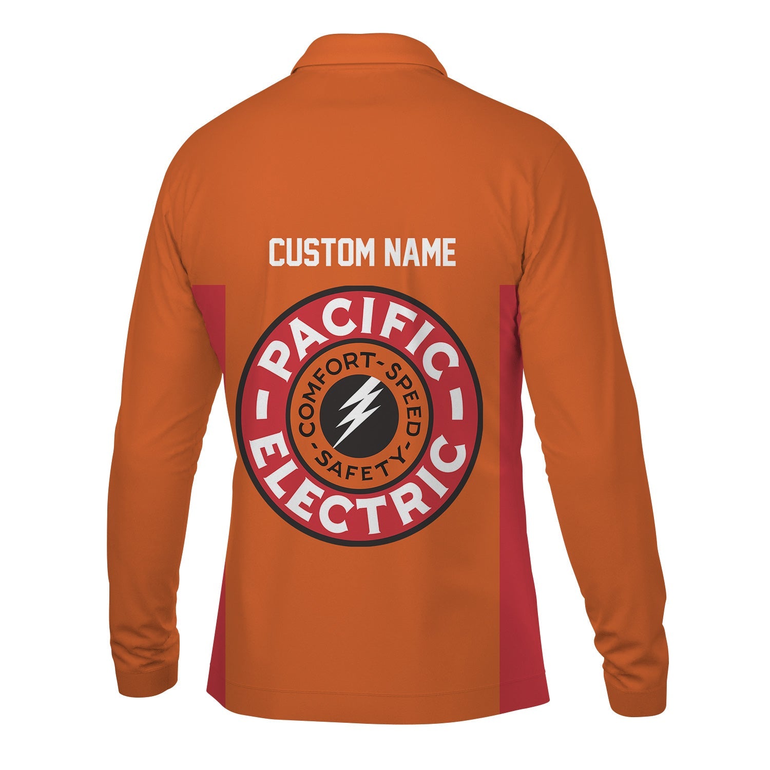 Railspirit Custom Name Pacific Electric Railroad Long Sleeve Polo Shirt Yes I Need All Those Train Printed Shirt