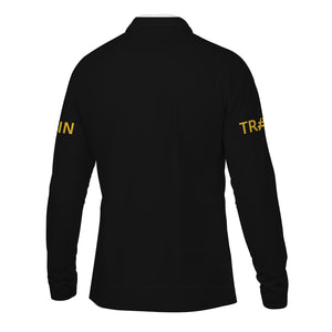 Railspirit Custom Name Richmond, Fredericksburg And Potomac Railroad Long Sleeve Polo Shirt Railroad Crossing Sign Printed Shirt