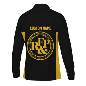 Railspirit Custom Name Richmond, Fredericksburg And Potomac Railroad Long Sleeve Polo Shirt Yes I Need All Those Train Printed Shirt