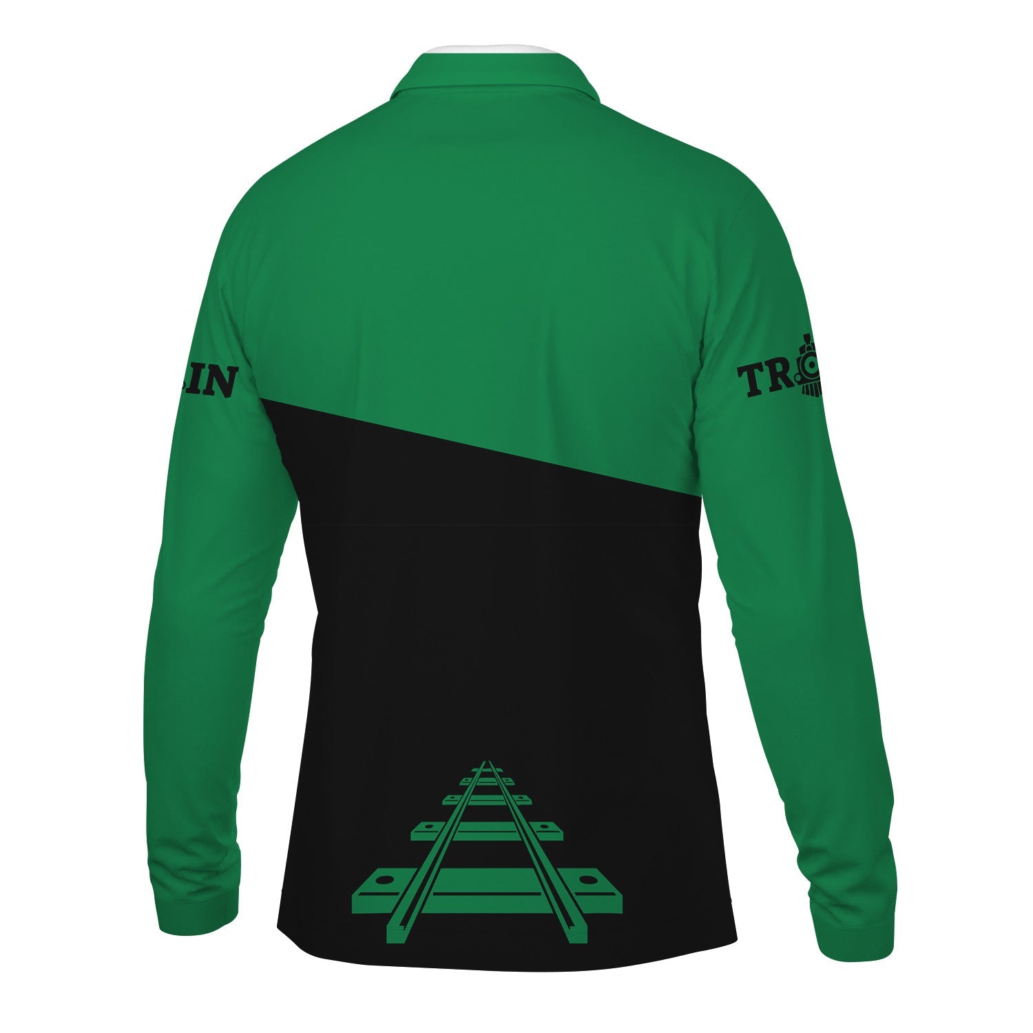 Railspirit Custom Name Pittsburgh And Lake Erie Railroad Long Sleeve Polo Shirt One Track Mind Printed Shirt