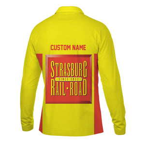 Railspirit Custom Name Strasburg Railroad Long Sleeve Polo Shirt Yes I Need All Those Train Printed Shirt