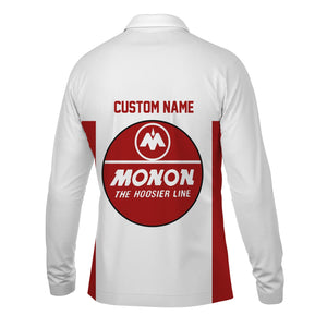 Railspirit Custom Name Monon Railroad Long Sleeve Polo Shirt Yes I Need All Those Train Printed Shirt