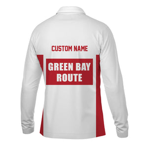 Railspirit Custom Name Green Bay & Western Railroad Long Sleeve Polo Shirt Yes I Need All Those Train Printed Shirt