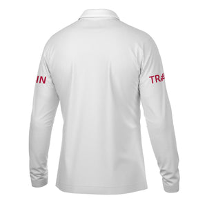 Railspirit Custom Name Canadian Pacific Railroad Long Sleeve Polo Shirt Railroad Crossing Sign Printed Shirt