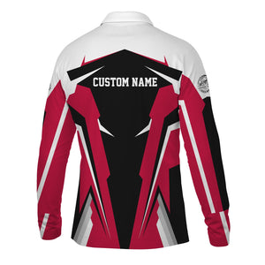 Railspirit Personalized Canadian Pacific Railroad Long Sleeve Polo Shirt Strong Line Train Long Sleeve Polo Shirt Gift Idea For Train Lover