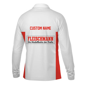 Railspirit Custom Name Fleischmann And Western Railroad Long Sleeve Polo Shirt Yes I Need All Those Train Printed Shirt