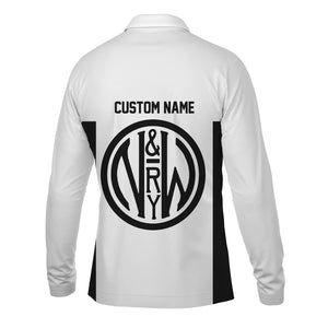 Railspirit Custom Name Norfolk and Western Railway Long Sleeve Polo Shirt Yes I Need All Those Train N&W Printed Shirt